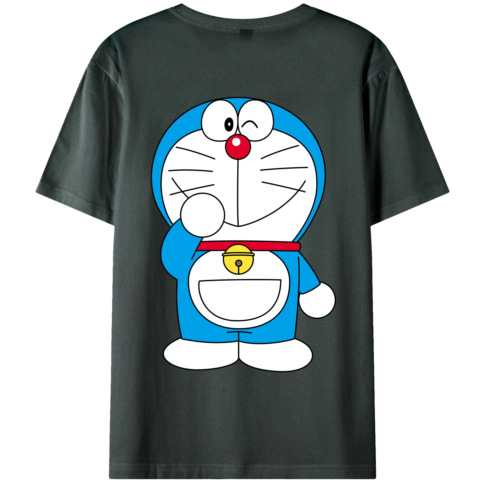 （画像用） ドラえもん Doraemon 綿100％ メンズ半袖Tシャツ（バックプリント） 通気性